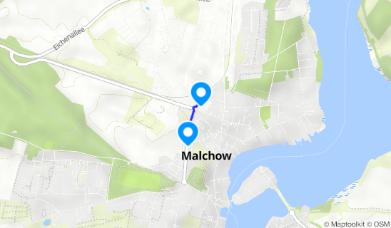 Kartenausschnitt Inselstadt Malchow